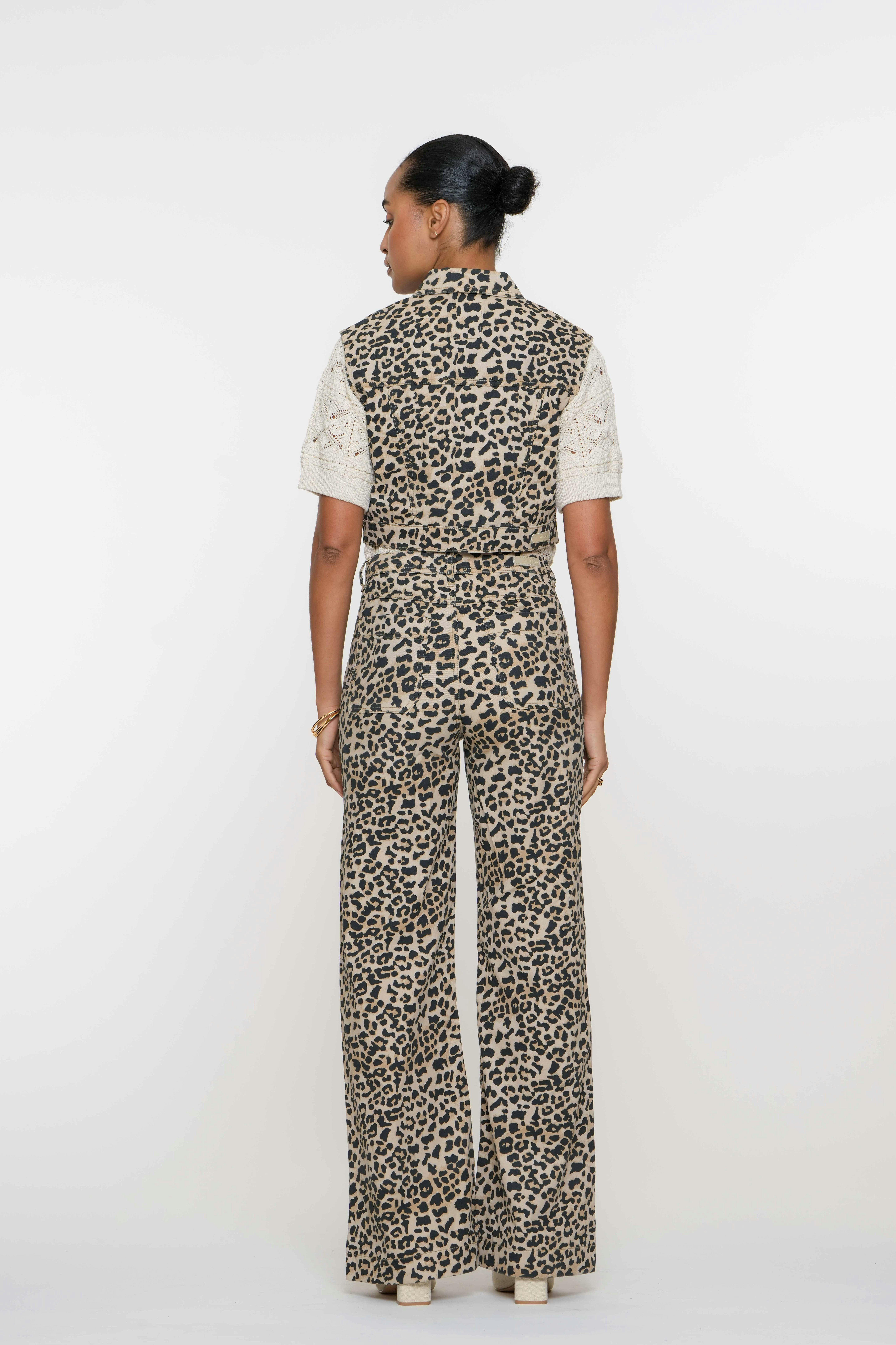 Jeans Leopardendruck