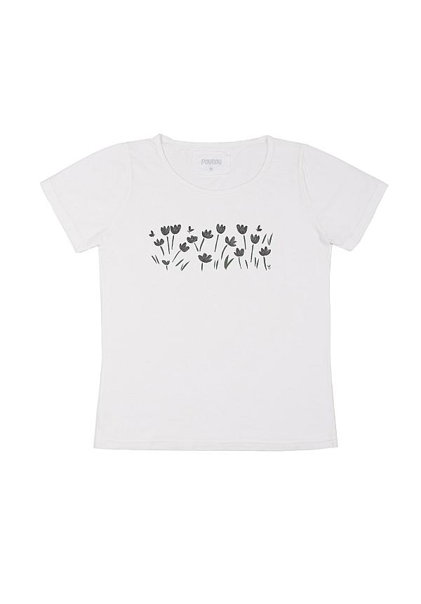 Pou T-Shirt mit Blumensymphonie