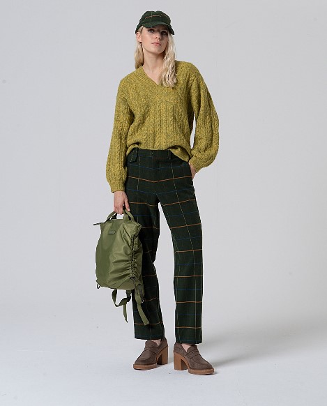 Gerade Hose mit Karomuster