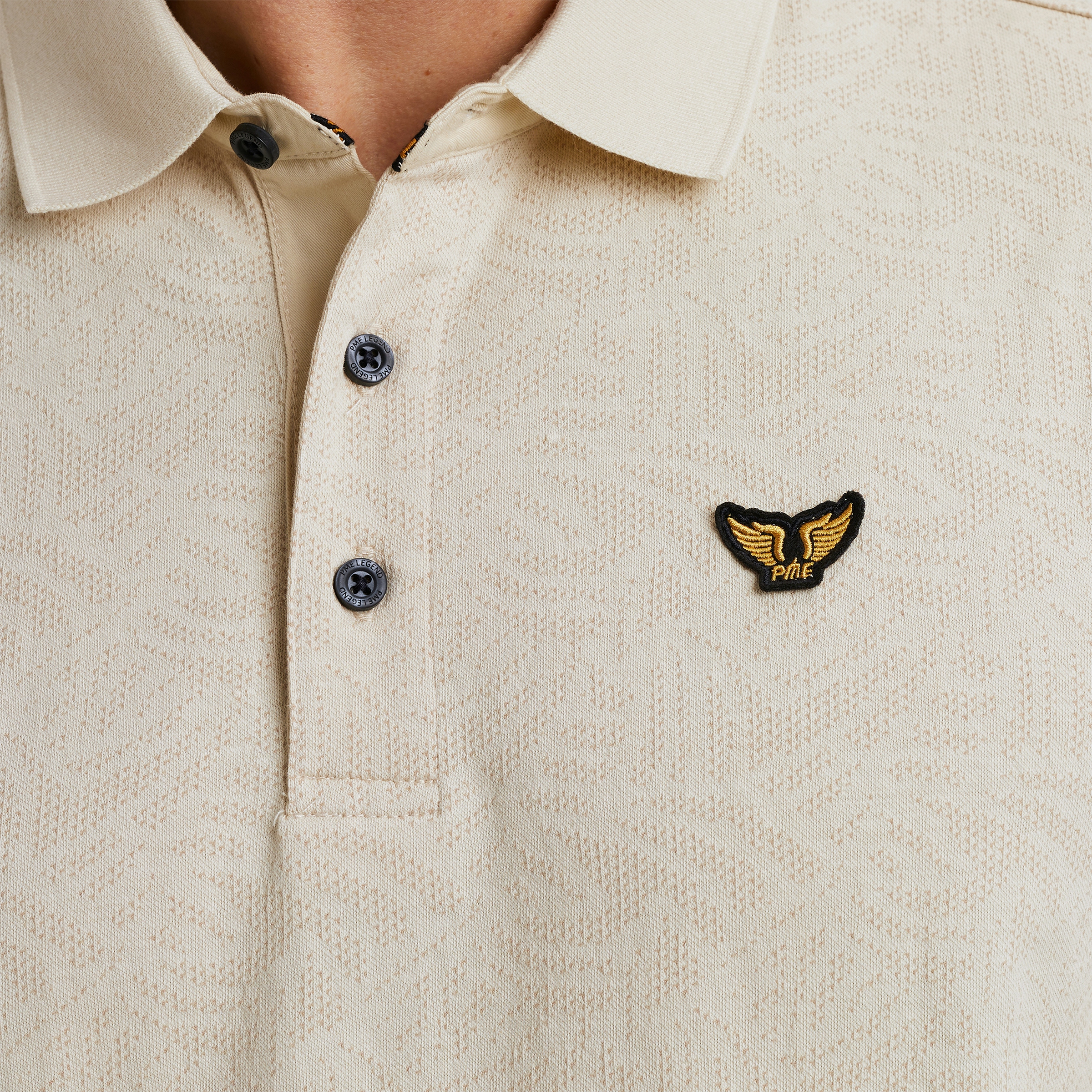 Poloshirt jacquard jersey