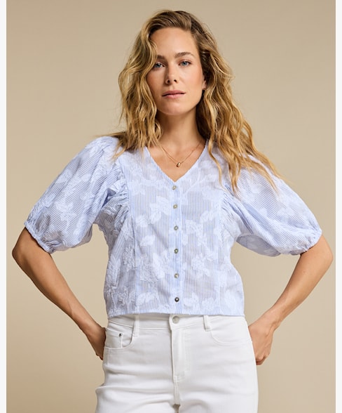 Bluse Stripe and Flower