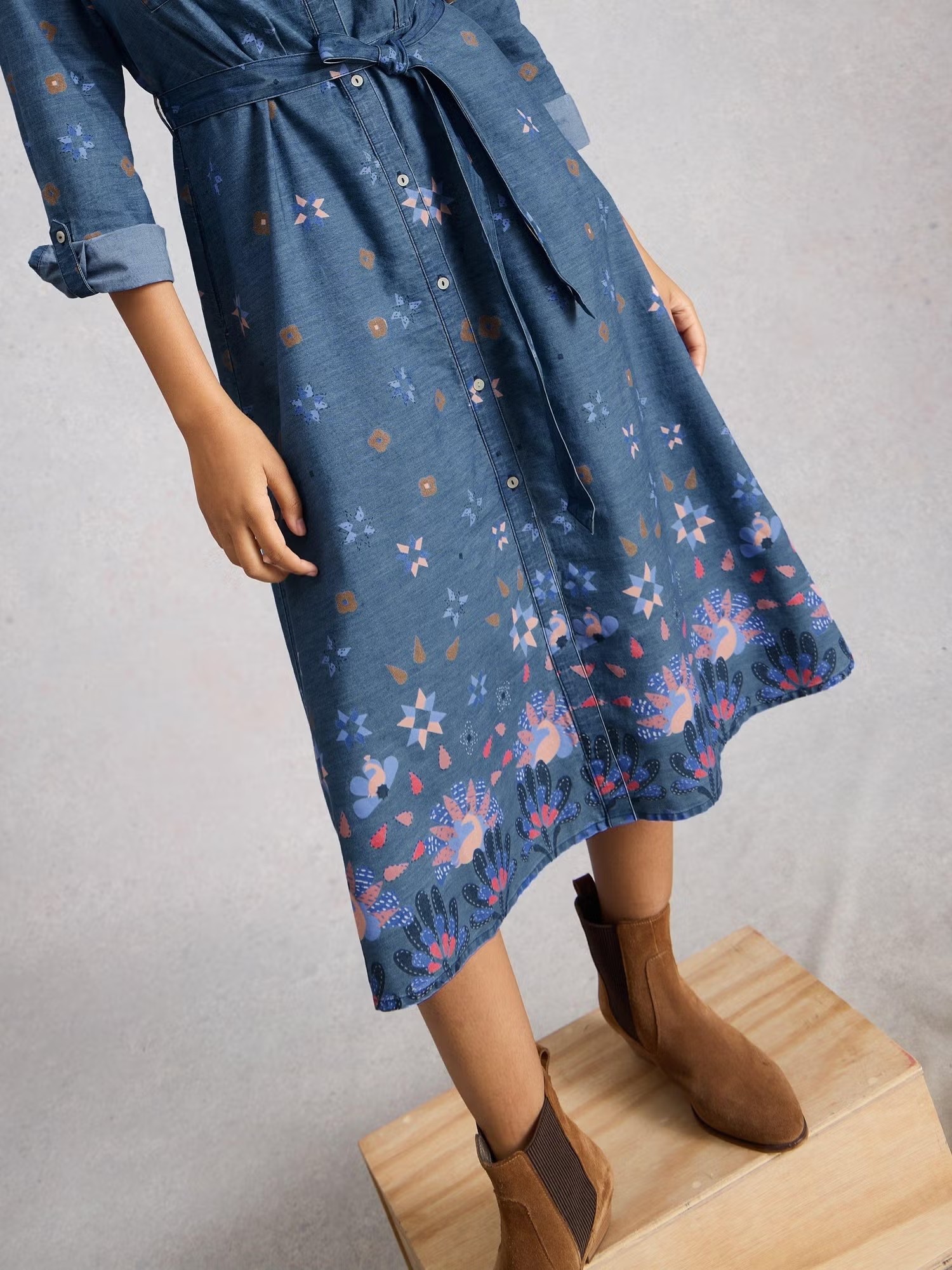 Jeansmidikleid Lana