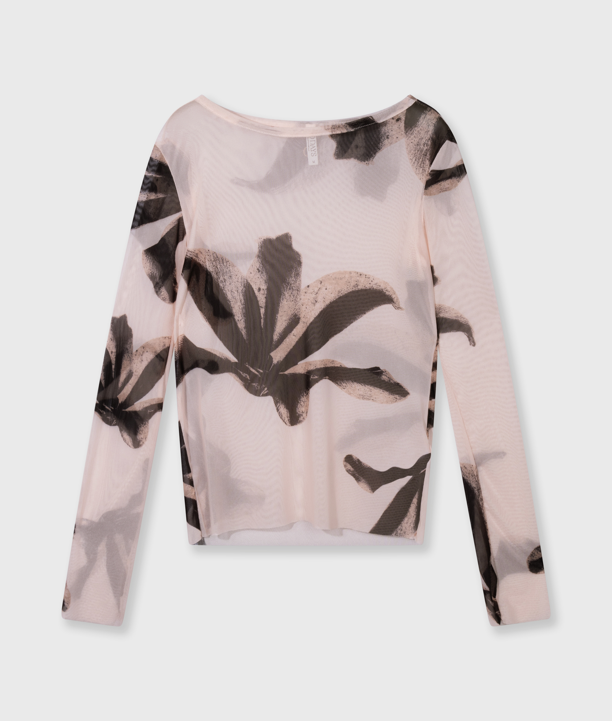  mesh long sleeve flower