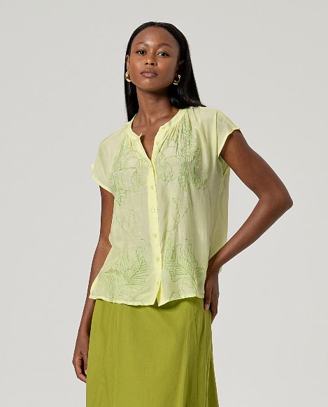 bestickte Bluse