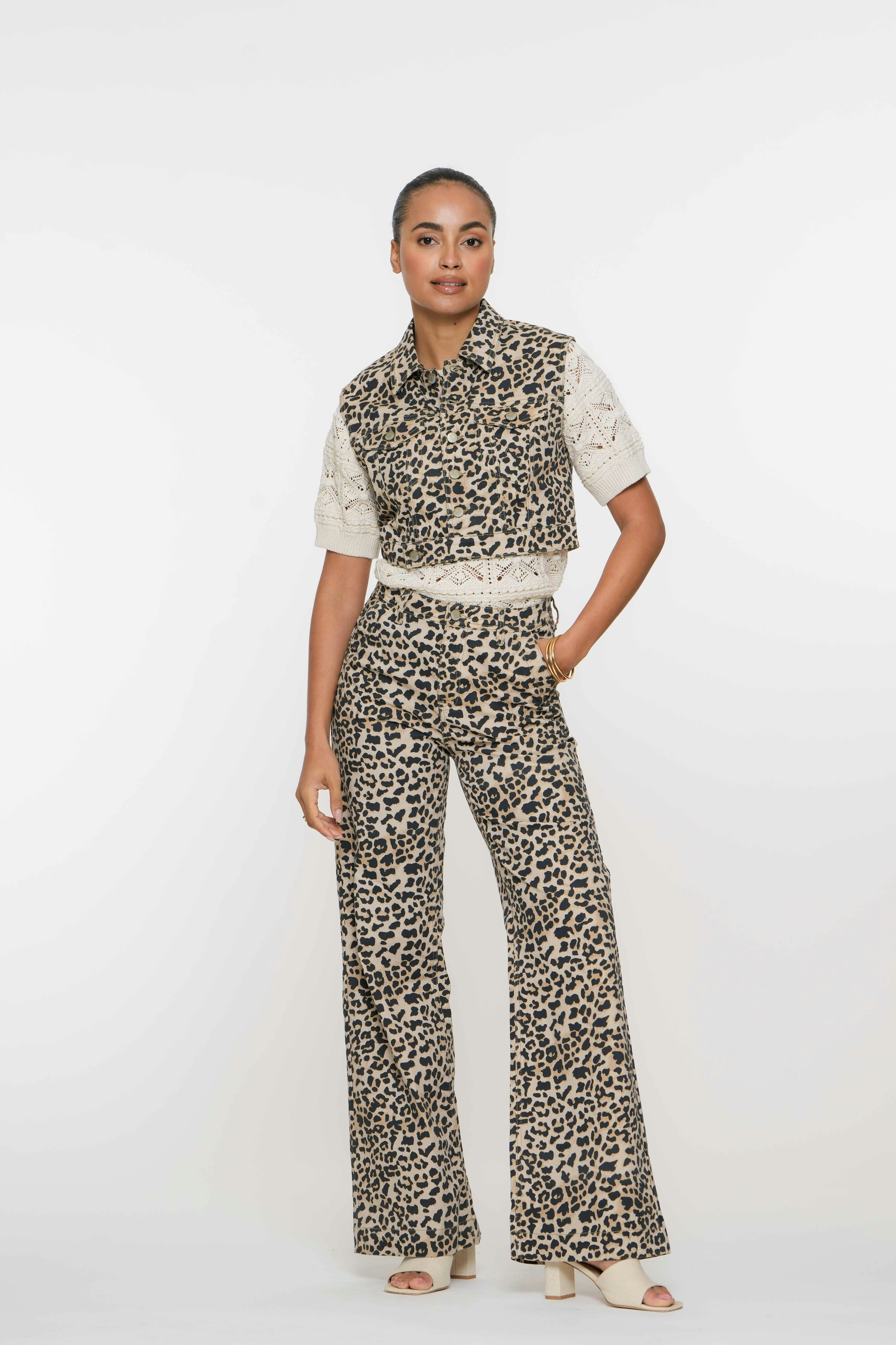 Jeans Leopardendruck