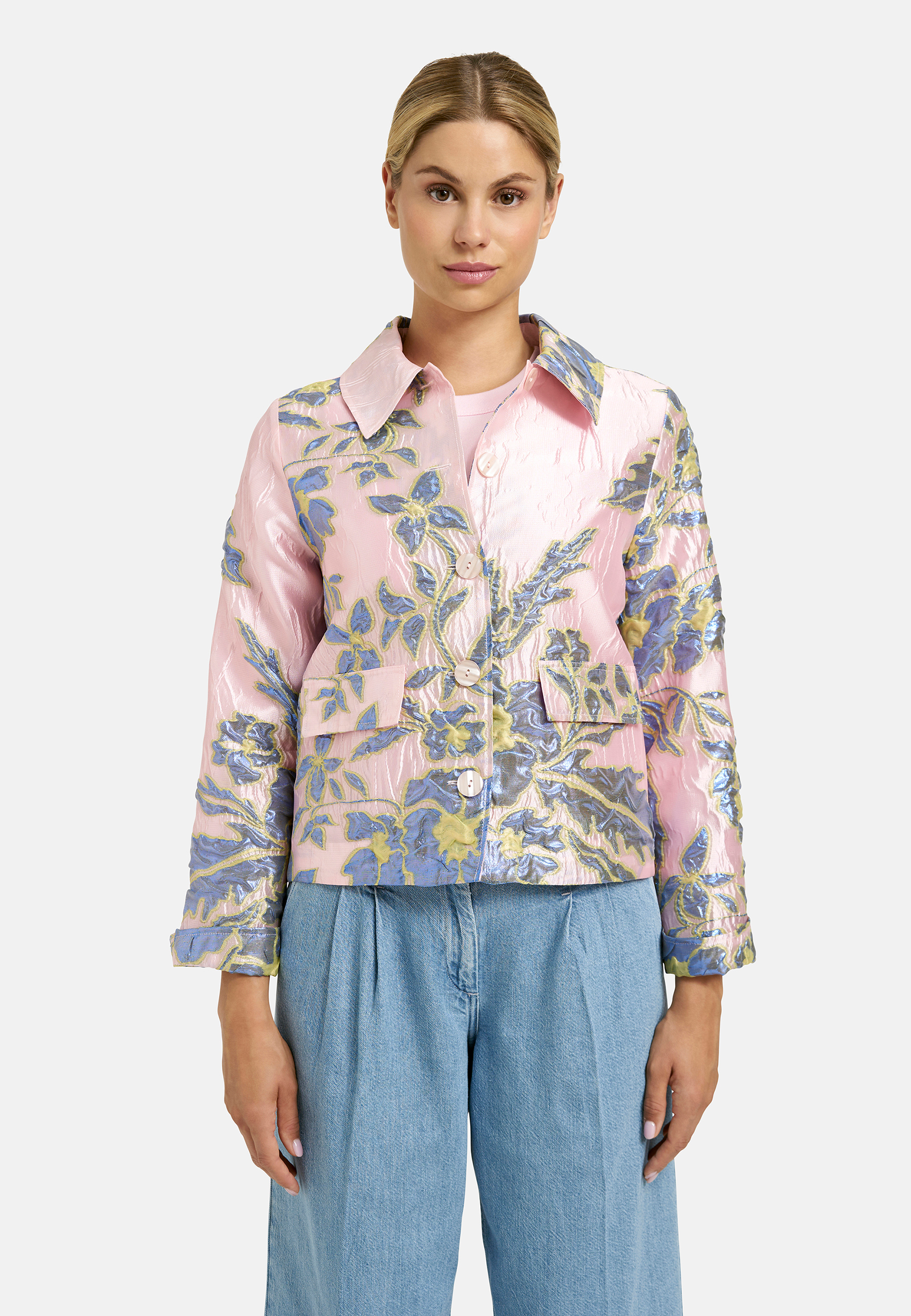Jacke florales Rosa