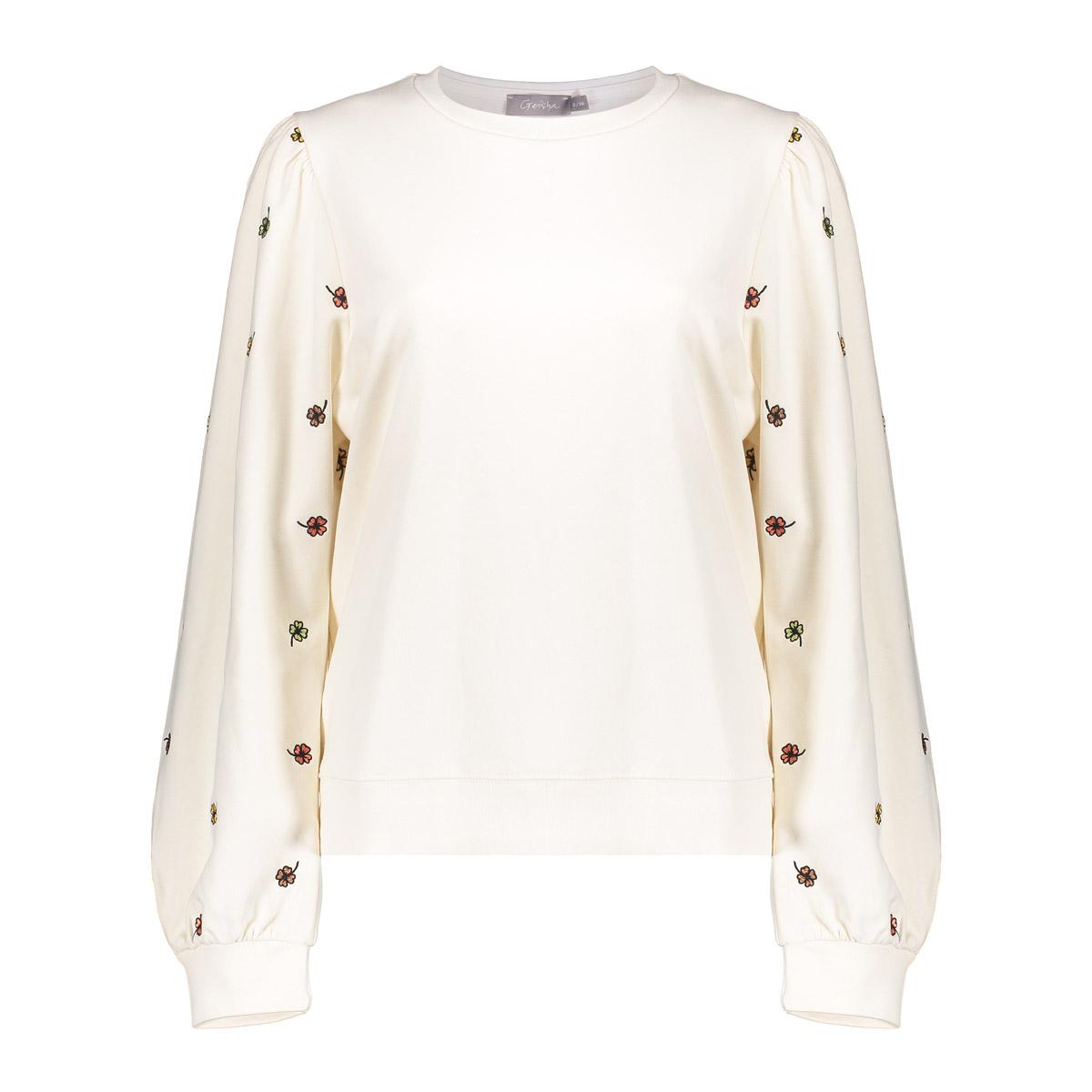 GEISHA Sweatshirt mit Kleeblattstickerei