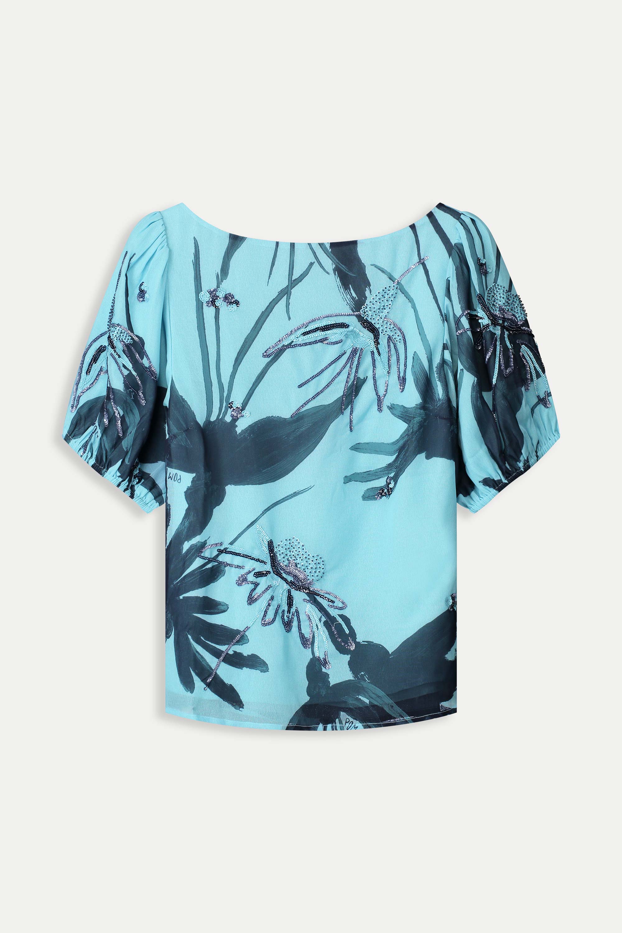 Top Artisan Blue Sequins