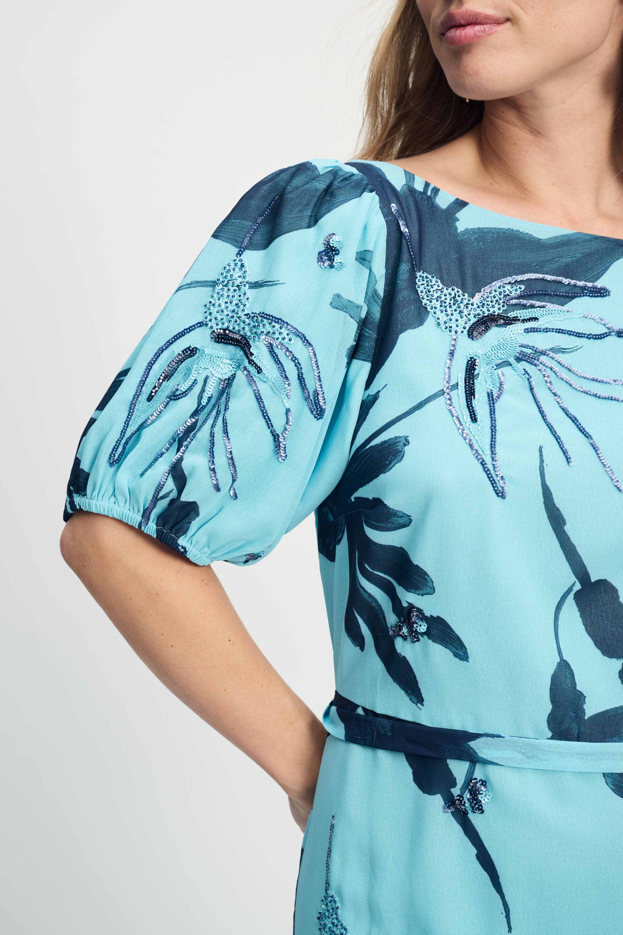 Kleid Artisan Blue Sequins