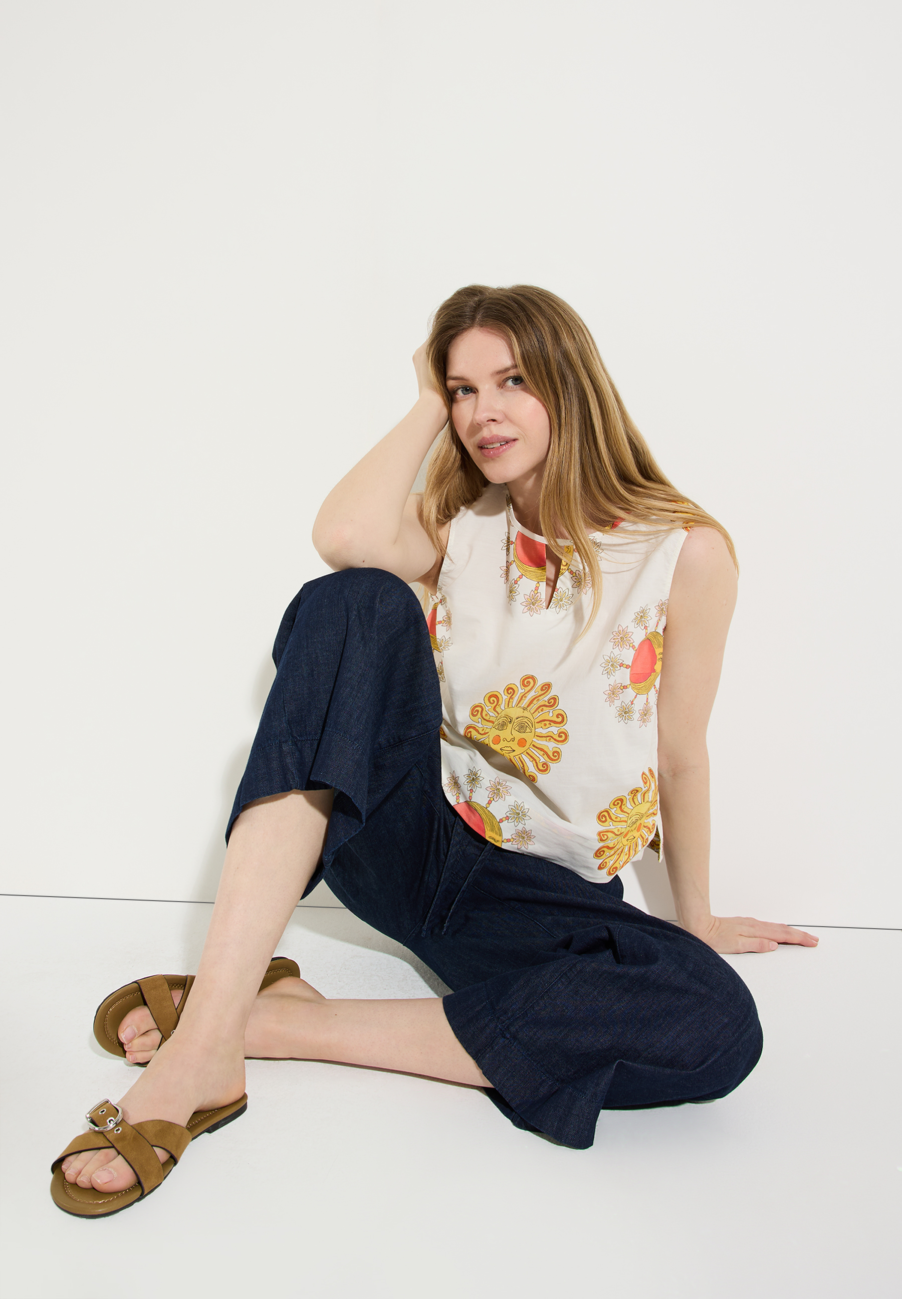  leichte Jeans Culotte