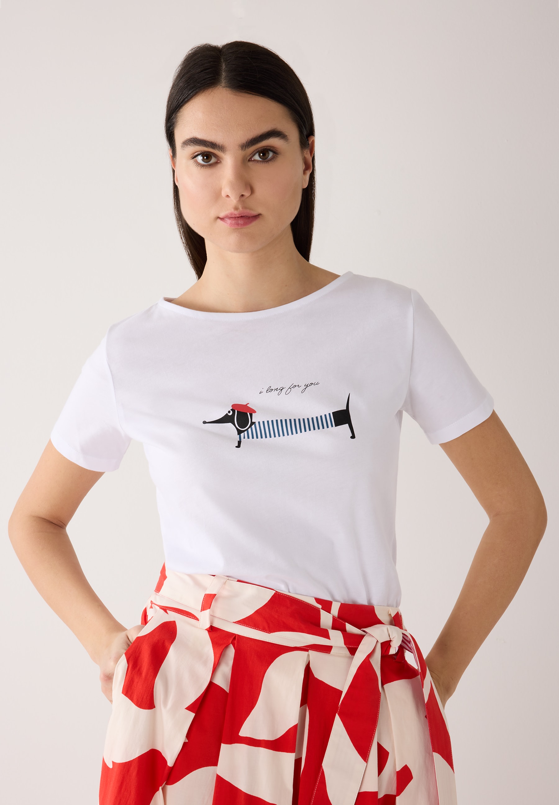  T-Shirt mit Dackelprint