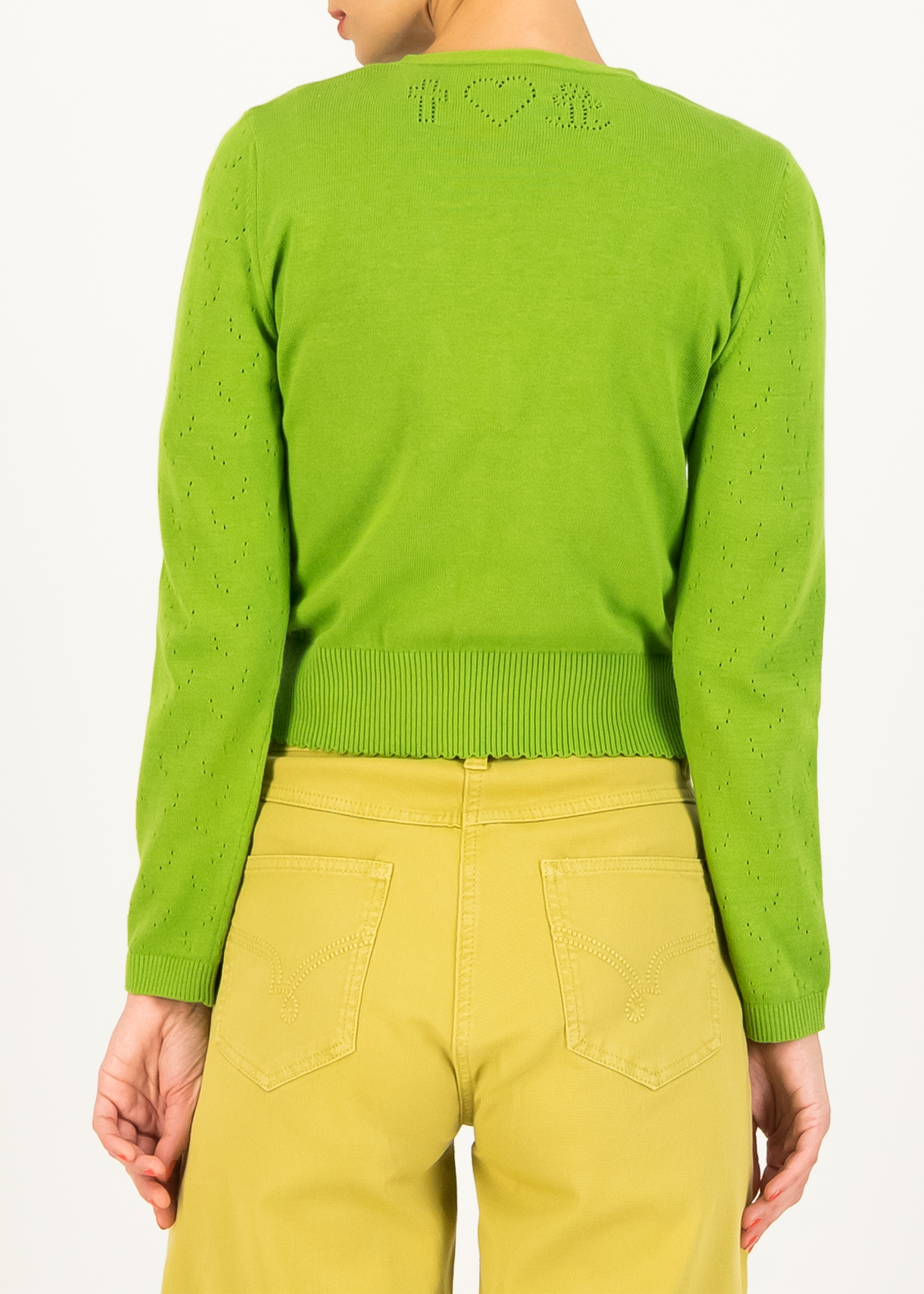 Cardigan Save the World - stunningly green knit