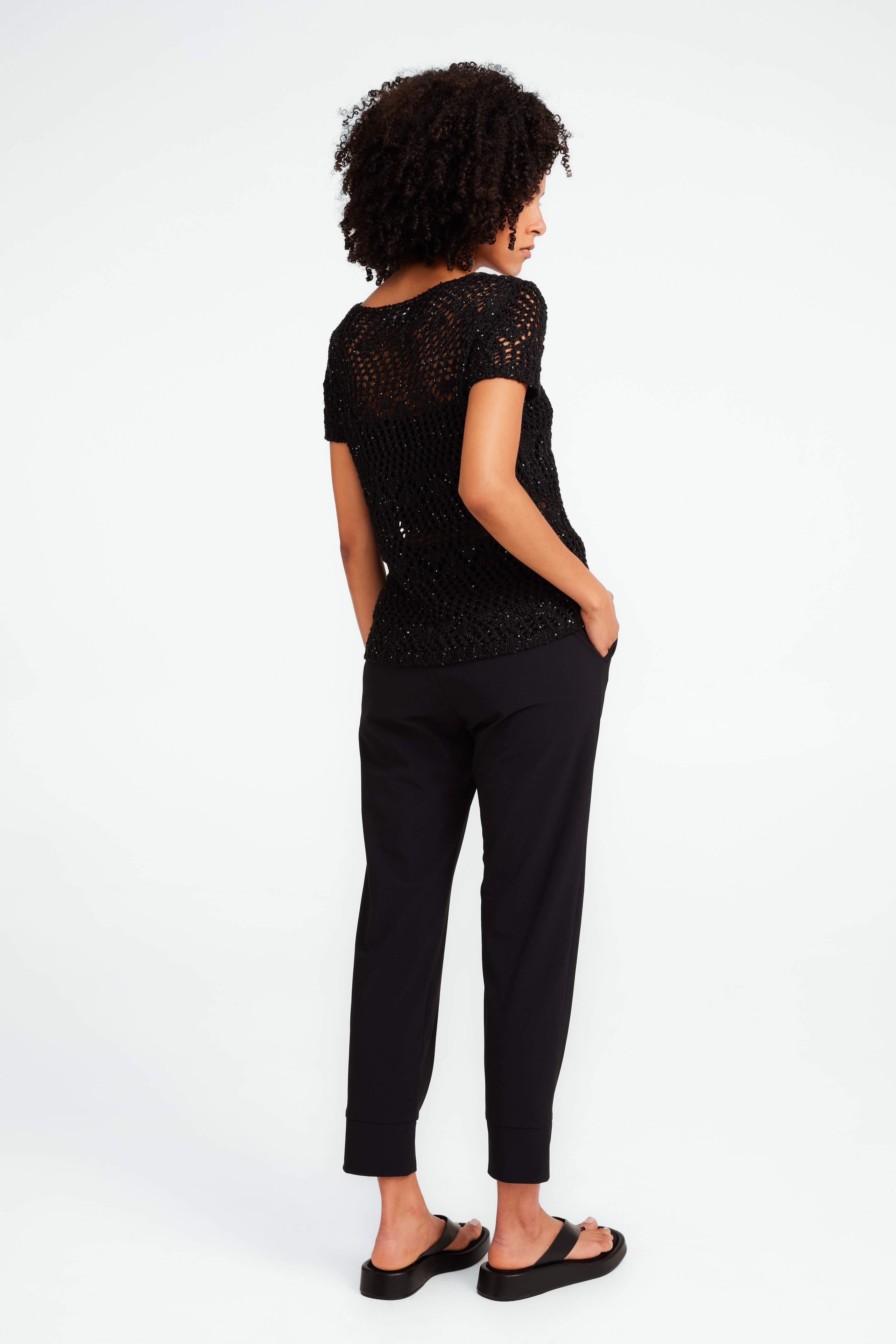  Delia structure technical jersey pants