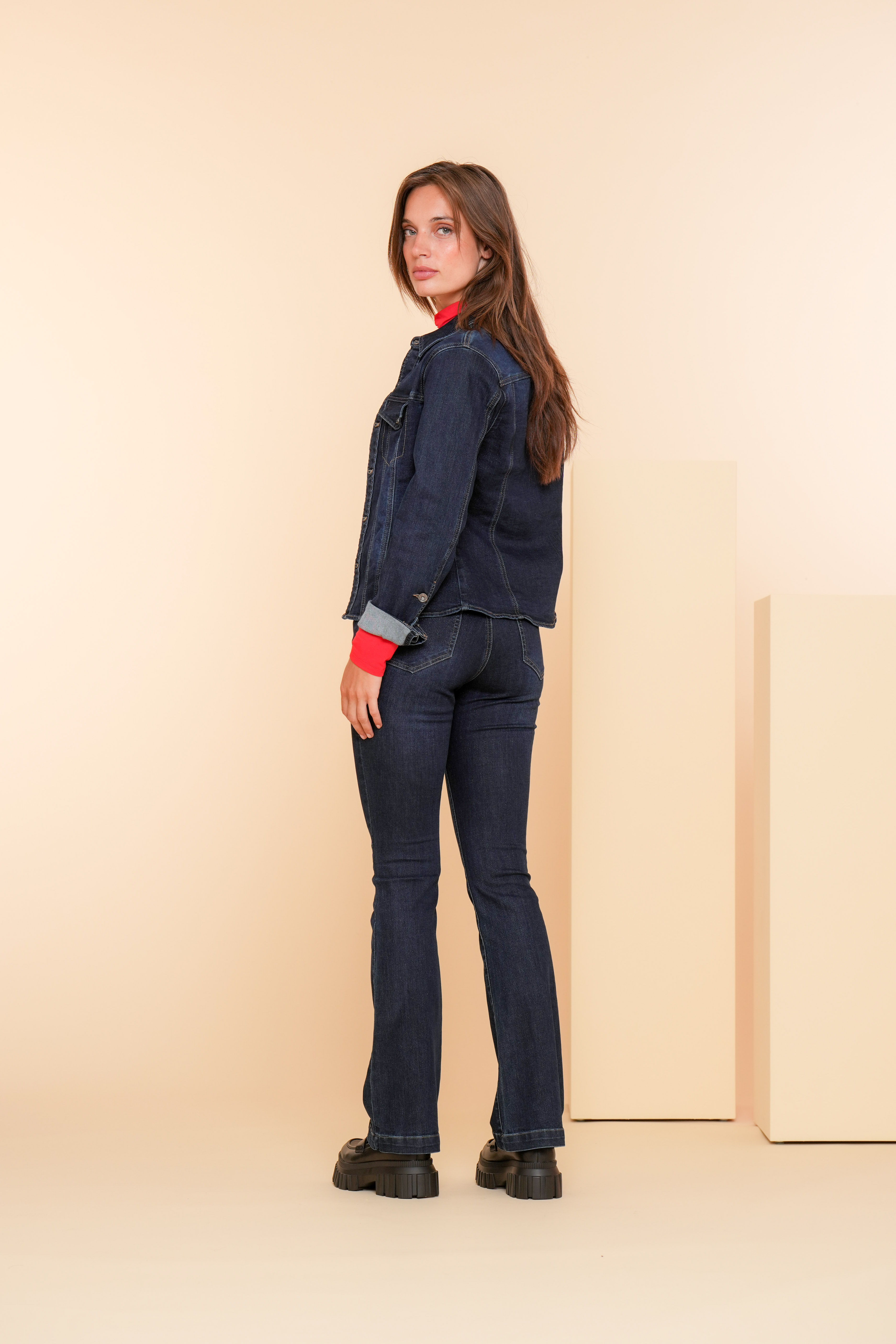 GEISHA Flared-Jeans lurex