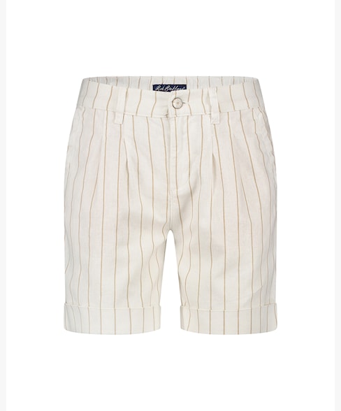 Cleo short cotton linen stripe