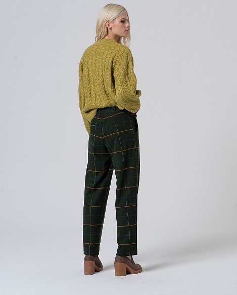 Gerade Hose mit Karomuster