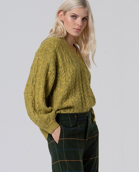 Gerade Hose mit Karomuster