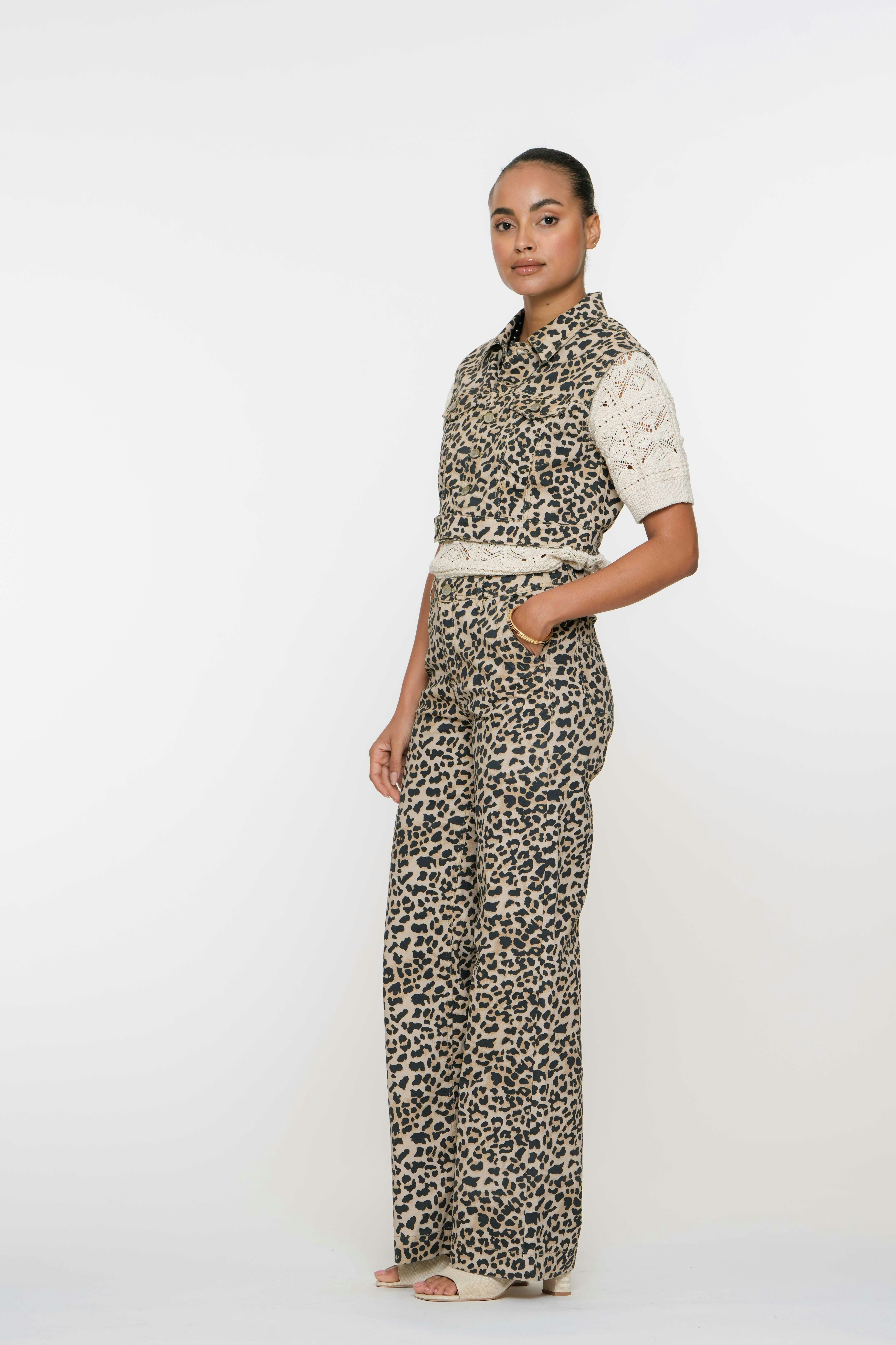 Jeans Leopardendruck