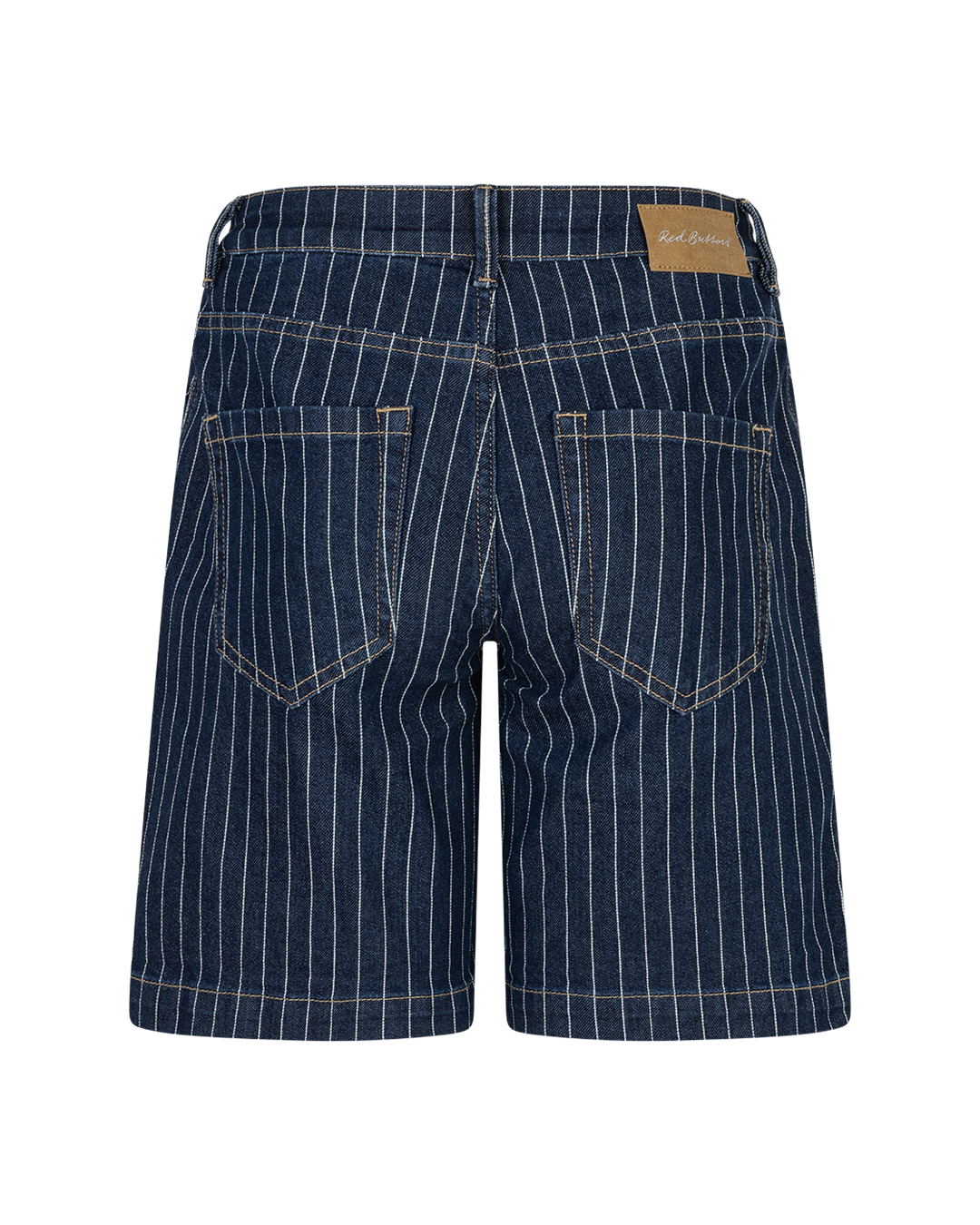 Bibette Short & Buttons Denim Pinstripe