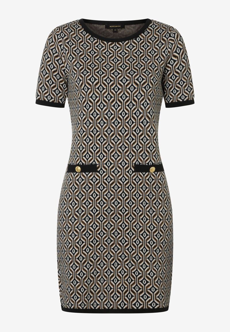  Strickkleid mit Jacquardmuster