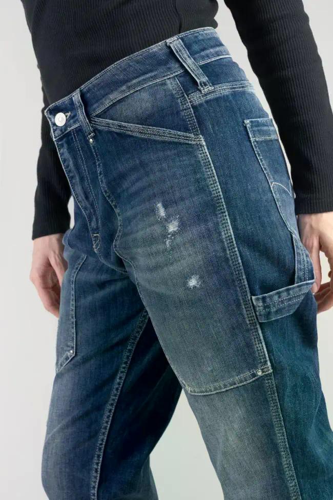 Union 400/60 Girlfriend Jeans High Waist 7/8 Destroyed Blau Nr. 3