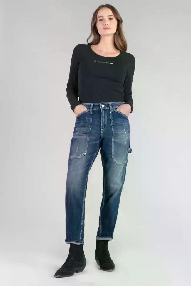 Union 400/60 Girlfriend Jeans High Waist 7/8 Destroyed Blau Nr. 3