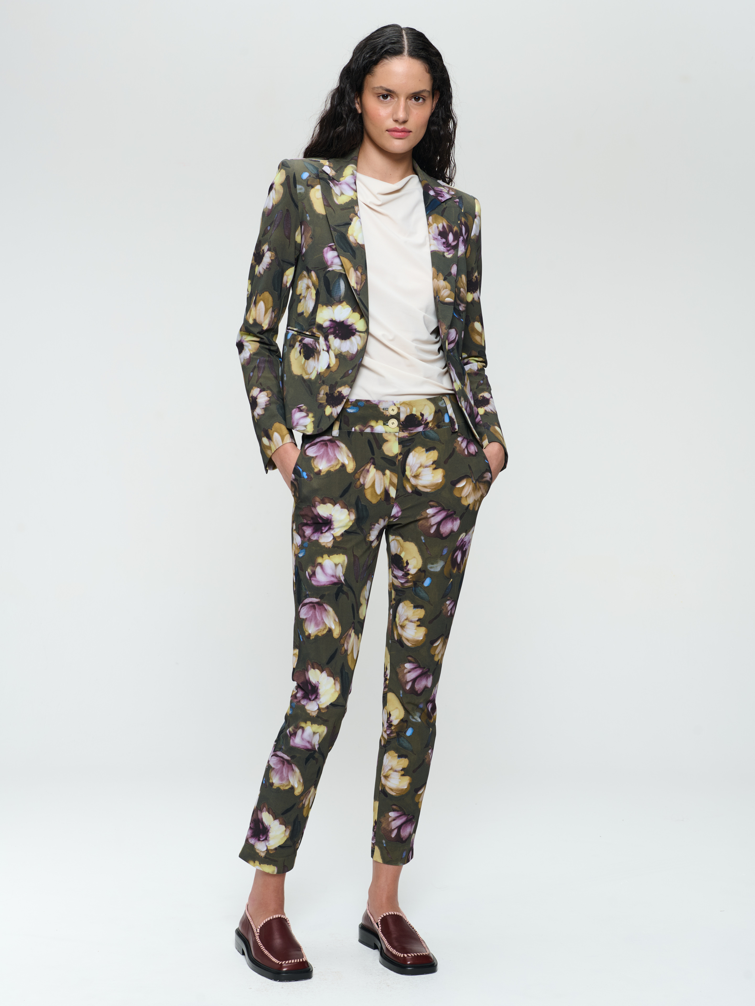 Elvira blazer print technical jersey