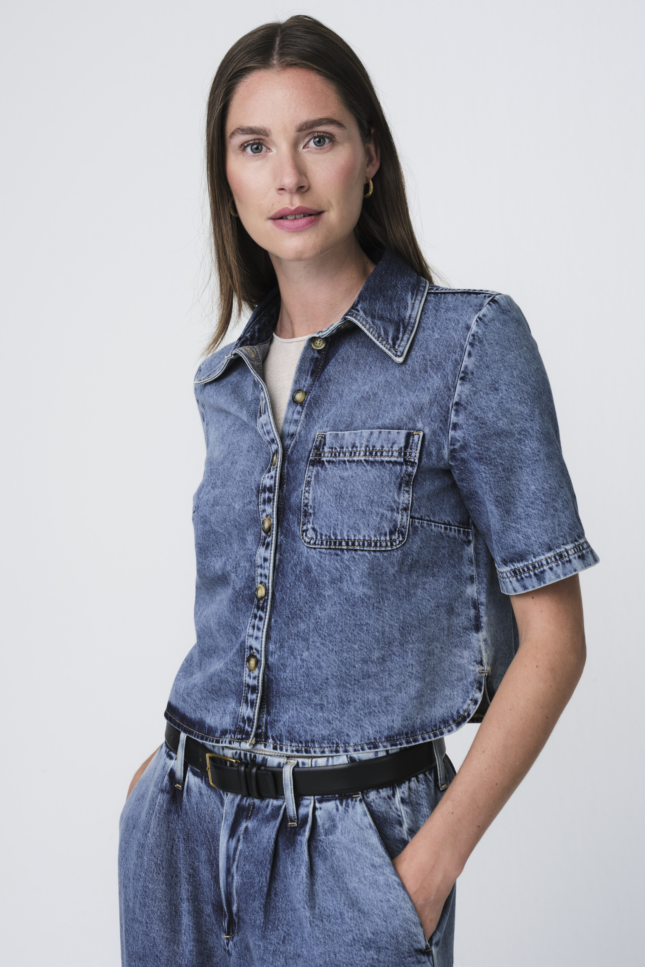 Cross hopcar denim shirt 