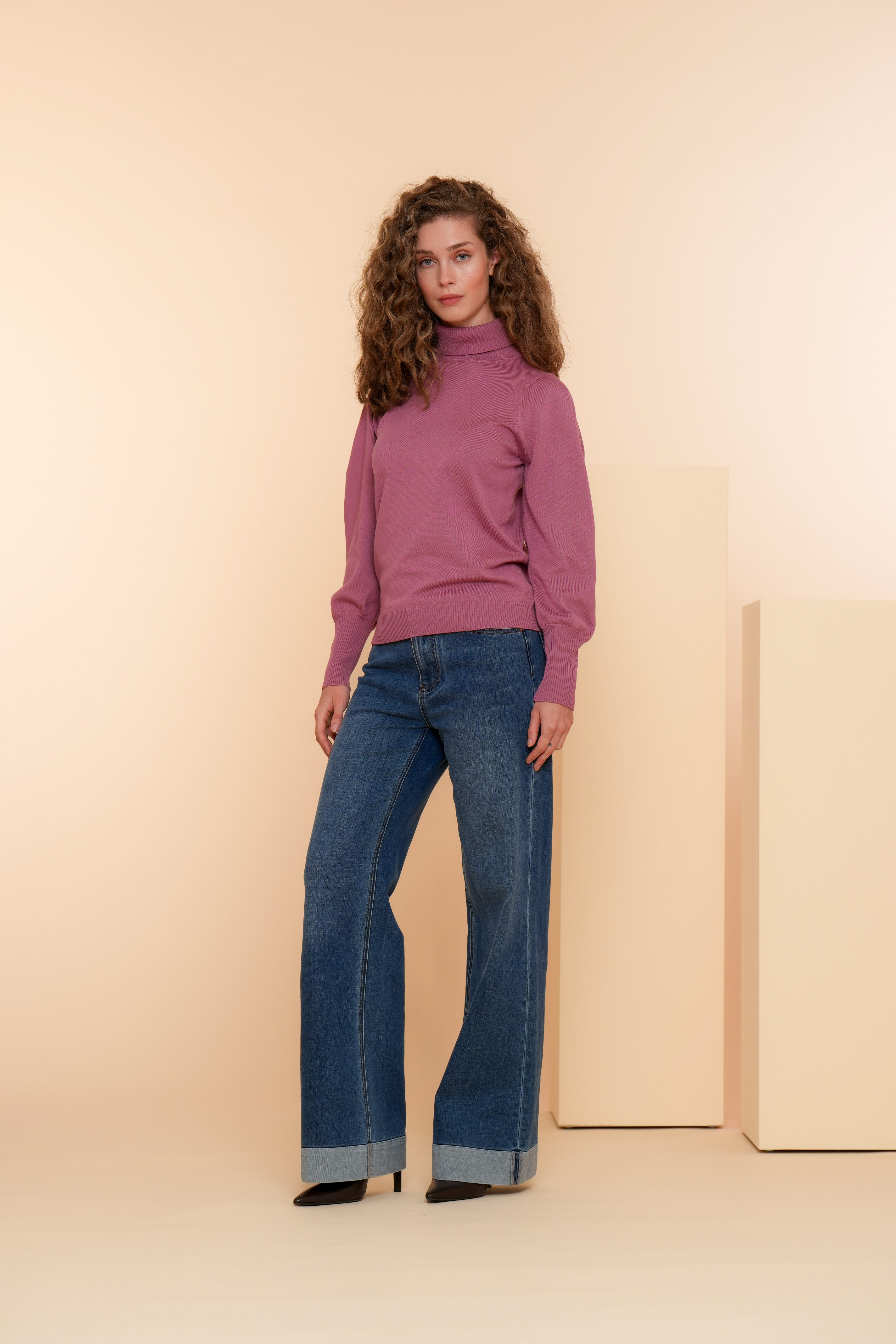 GEISHA Pullover mit plissierten Schultern
